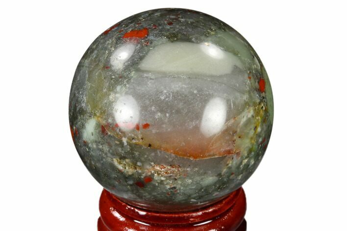 Polished Bloodstone (Heliotrope) Sphere #116191